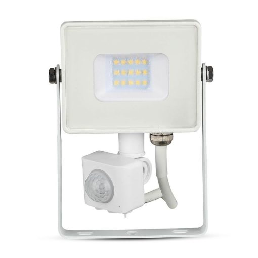 10w Led Sensor Floodlight Samsung Chip Cut Off Function White Body 4000k
