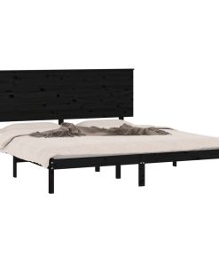 Giroletto Nero In Legno Massello Di Pino 200x200 cm