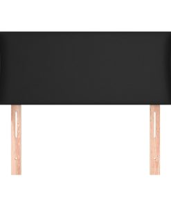 Testiera Ad Orecchio Nera 93x23x78/88 Cm In Similpelle