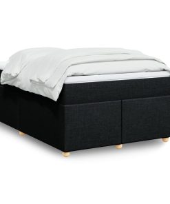 Giroletto A Molle Con Materasso Nero 120x200 Cm In Tessuto