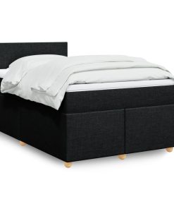 Giroletto A Molle Con Materasso Nero 120x200 Cm In Tessuto