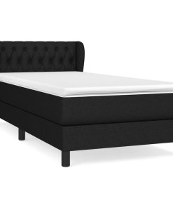 Giroletto A Molle Con Materasso Nero 100x200 Cm In Tessuto