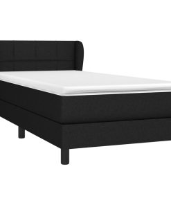 Giroletto A Molle Con Materasso Nero 100x200 Cm In Tessuto