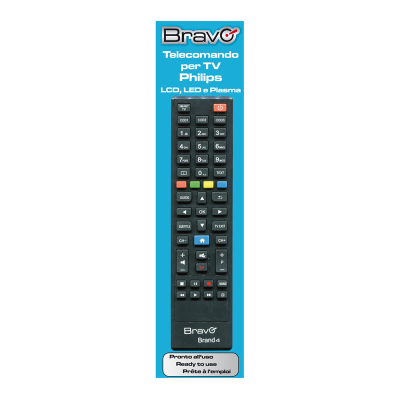 Bravo Brand 4 (90202064) - Telecomando Compatibile Per Tv Philips