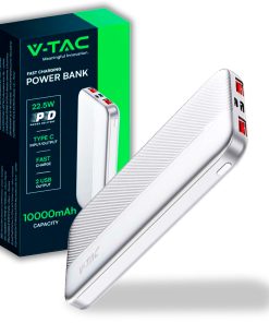10000mah Fast Charger Power Bank White