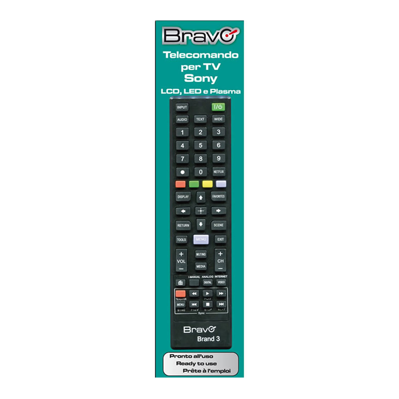 Bravo Brand 3 (90202063) - Telecomando Compatibile Per Tv Sony