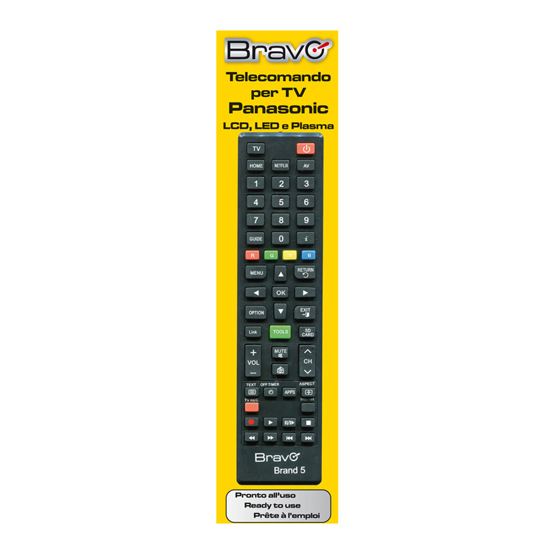 Bravo Brand 5 (90202065) - Telecomando Compatibile Per Tv Panasonic