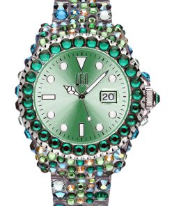 Light Time Mod. Mediterraneo - Full Strass / Green
