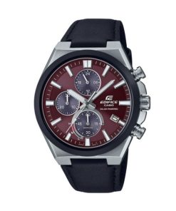 Casio Edifice Mod. Solar Powered Chronograph, Leather - Red ***special Price***