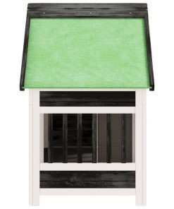 Cuccia Per Cani Grigia 96x60,5x87 Cm In Legno Massello Di Pino