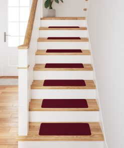Tappeti Per Scale Con Retro In Lattice Bordeaux 25x60 cm