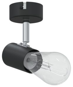 Faretto Da Soffitto Nero 6.5 X 6 X 11.5 Cm Acciaio