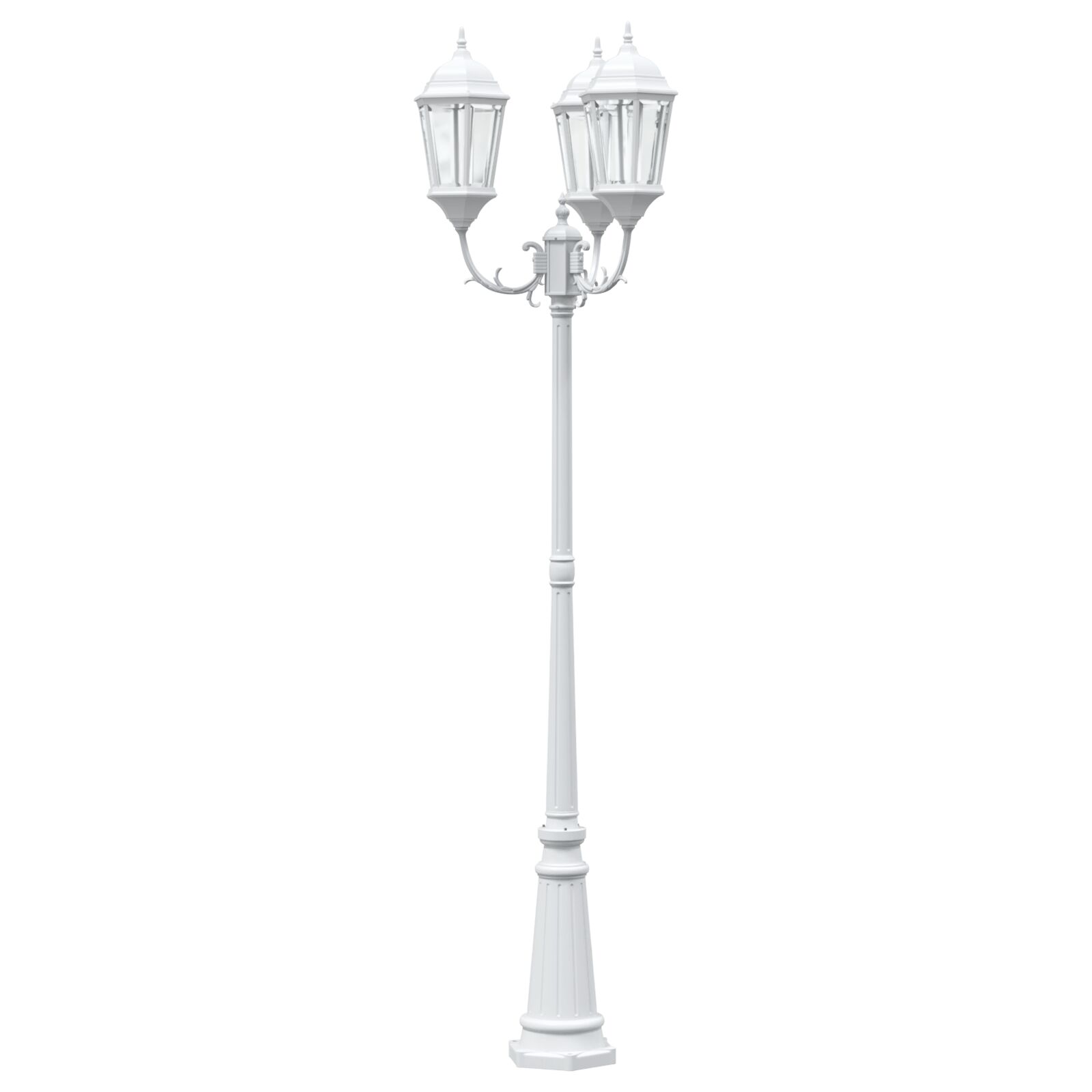 Luce Da Giardino Bianco 235 Cm Alluminio