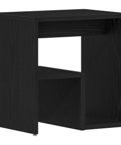 2 Comodini Neri In Rovere 40x30x40 Cm In Legno Ingegnerizzato