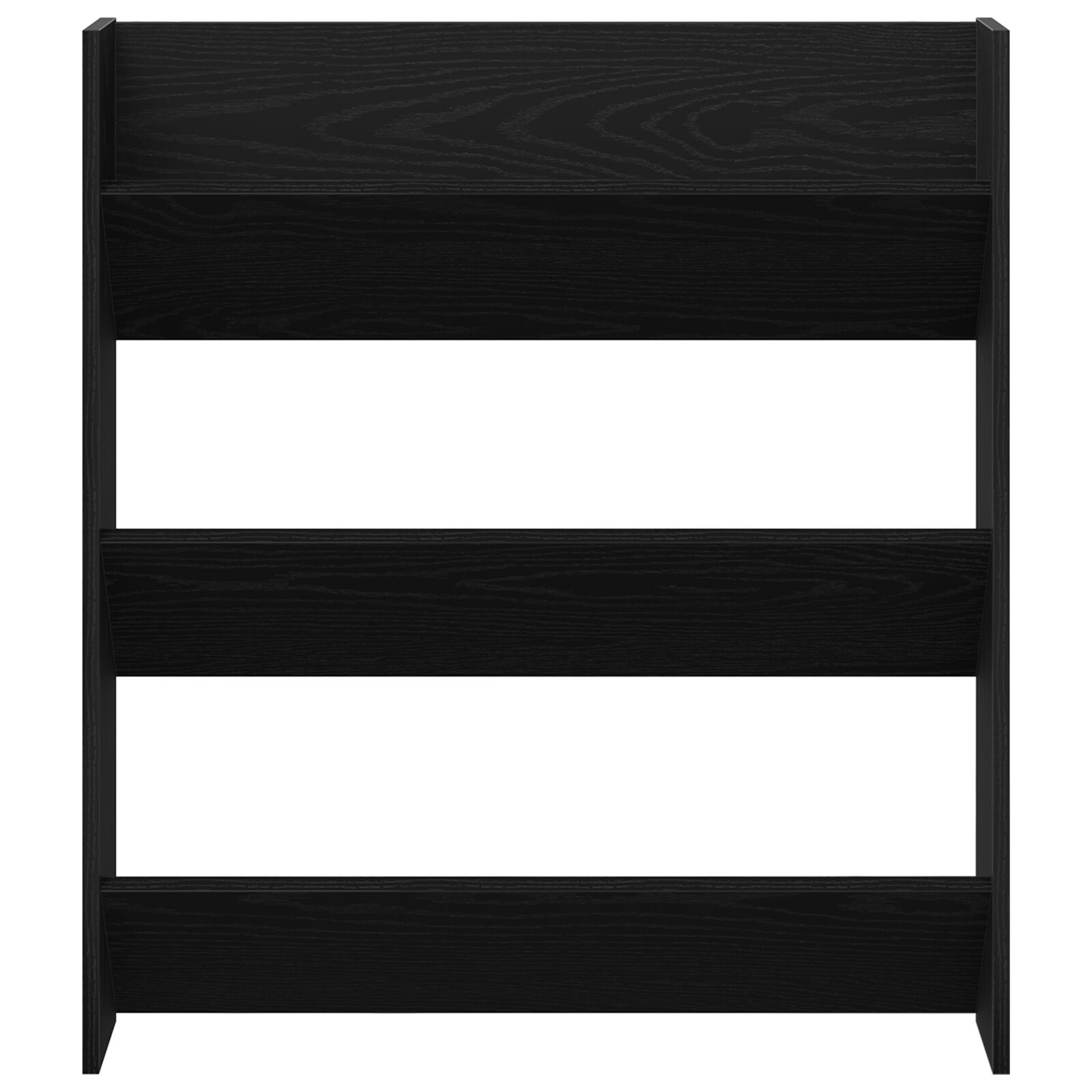 Armadio Per Scarpe Nero Rovere 80x18x90 Cm In Legno Ingegnerizzato