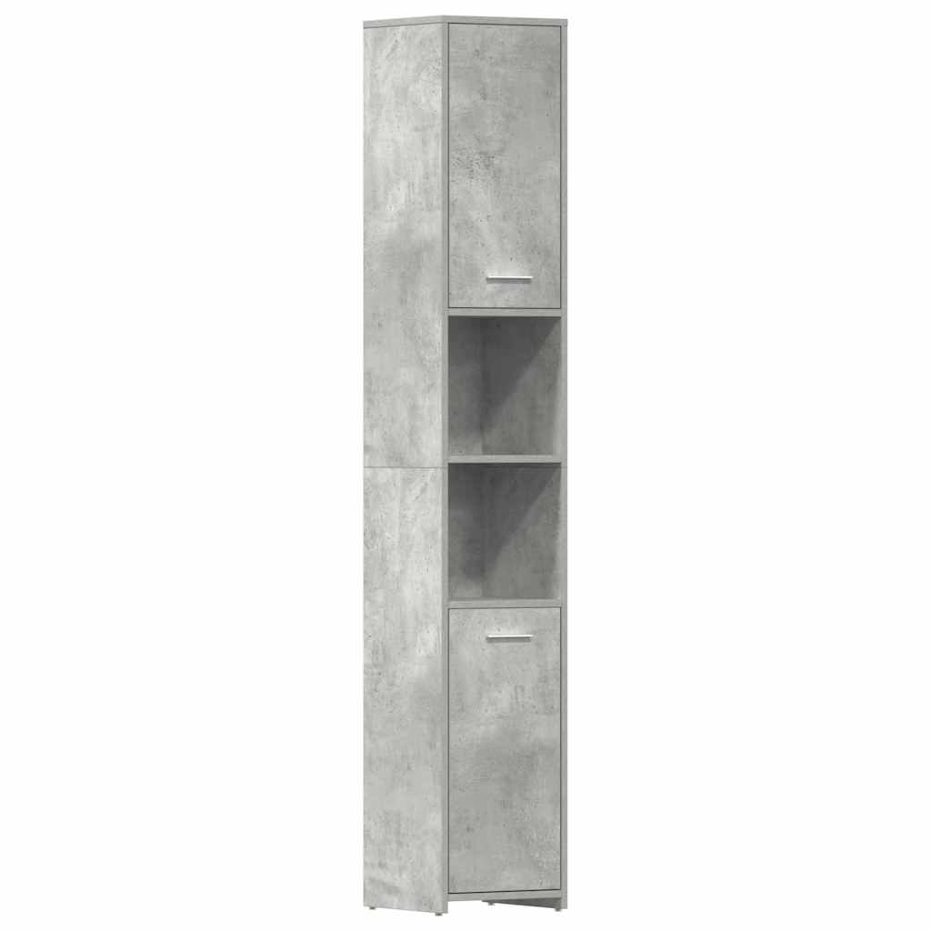 Mobile Da Bagno Grigio Cemento 30x30x183,5 Cm Legno Tecnico - Image 3
