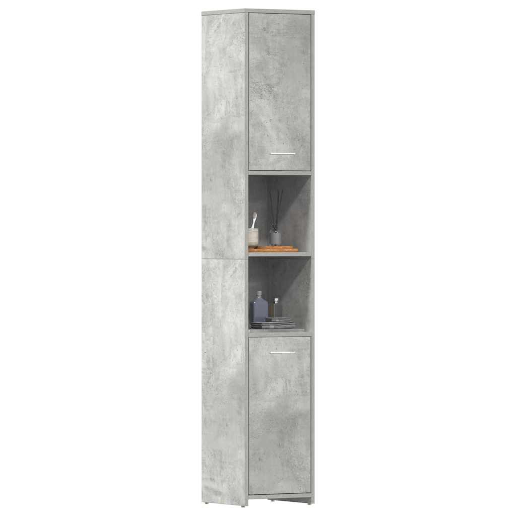 Mobile Da Bagno Grigio Cemento 30x30x183,5 Cm Legno Tecnico - Image 5