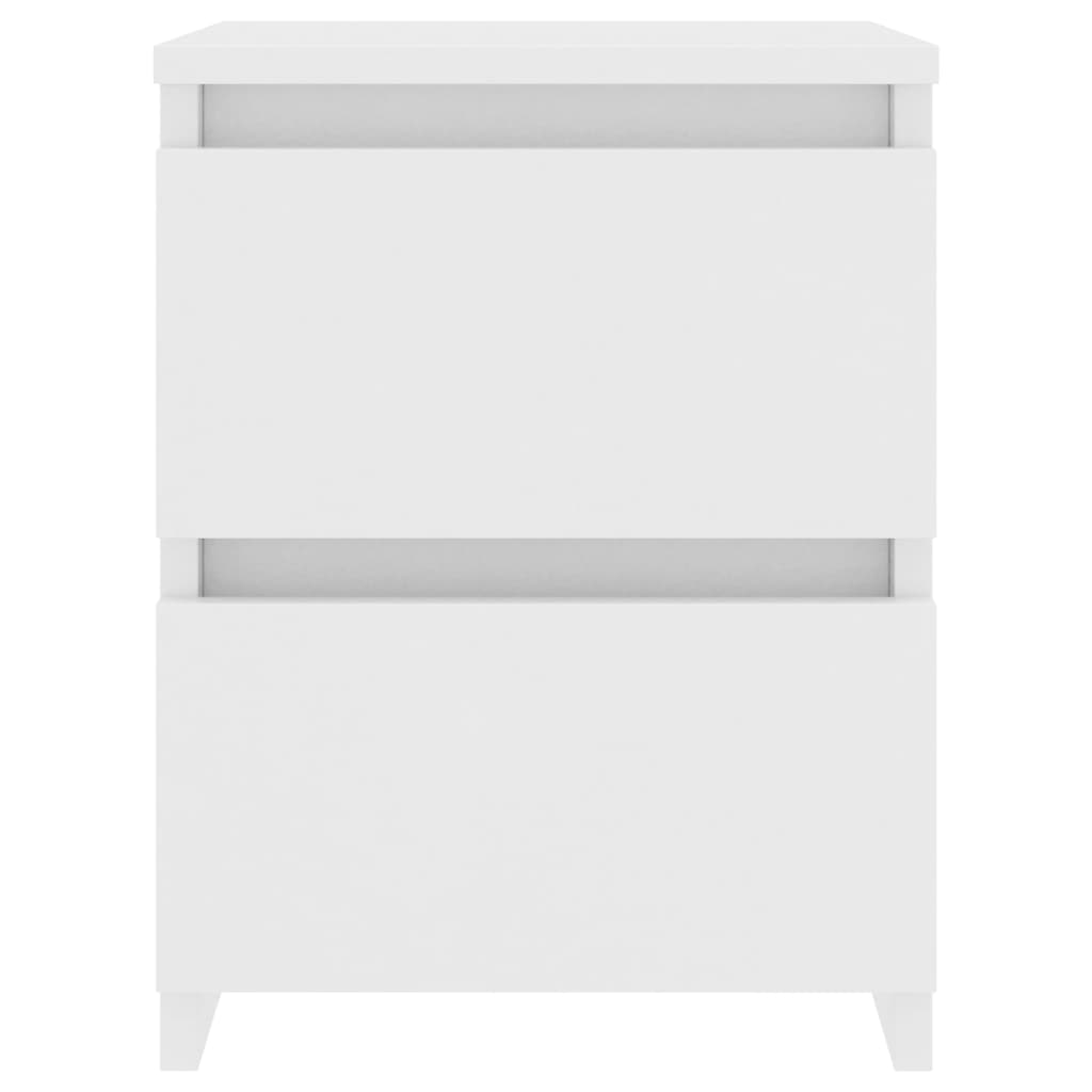 Comodini 2 Pz Bianco 30x30x40 Cm In Legno Ingegnerizzato