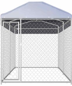 Canile Da Esterno Con Tetto 382x192x225 cm