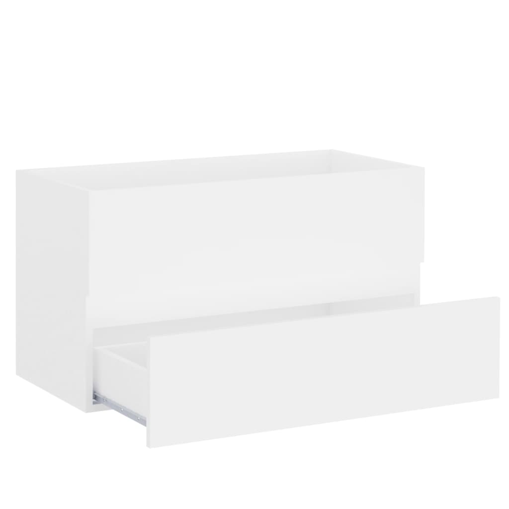 Mobile Lavabo Bianco 80x38,5x45 Cm In Legno Multistrato - Image 3