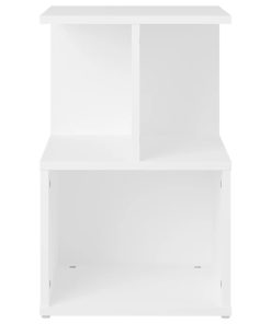 Comodini 2 Pz Bianchi 35x35x55 Cm In Legno Multistrato