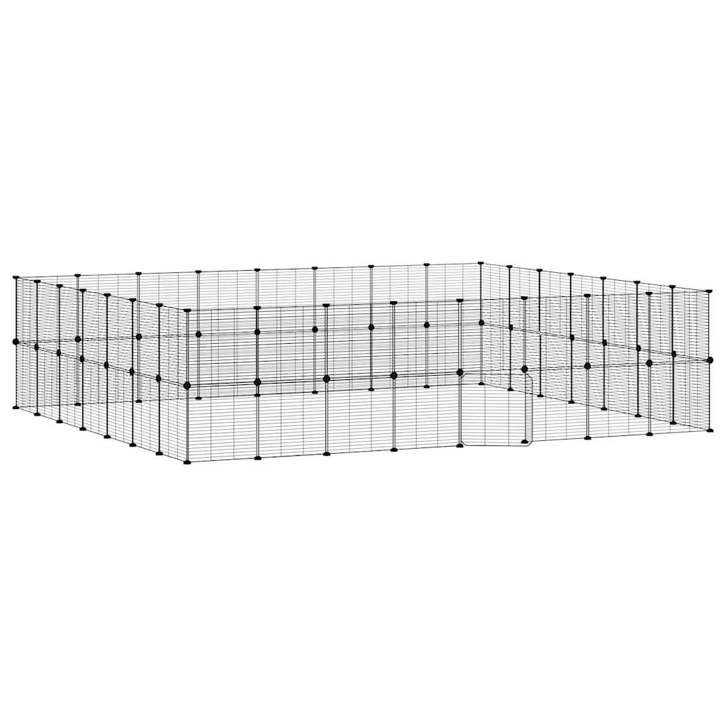 Gabbia Per Animali 60 Pannelli Con Porta Nera 35x35 Cm Acciaio - Image 3