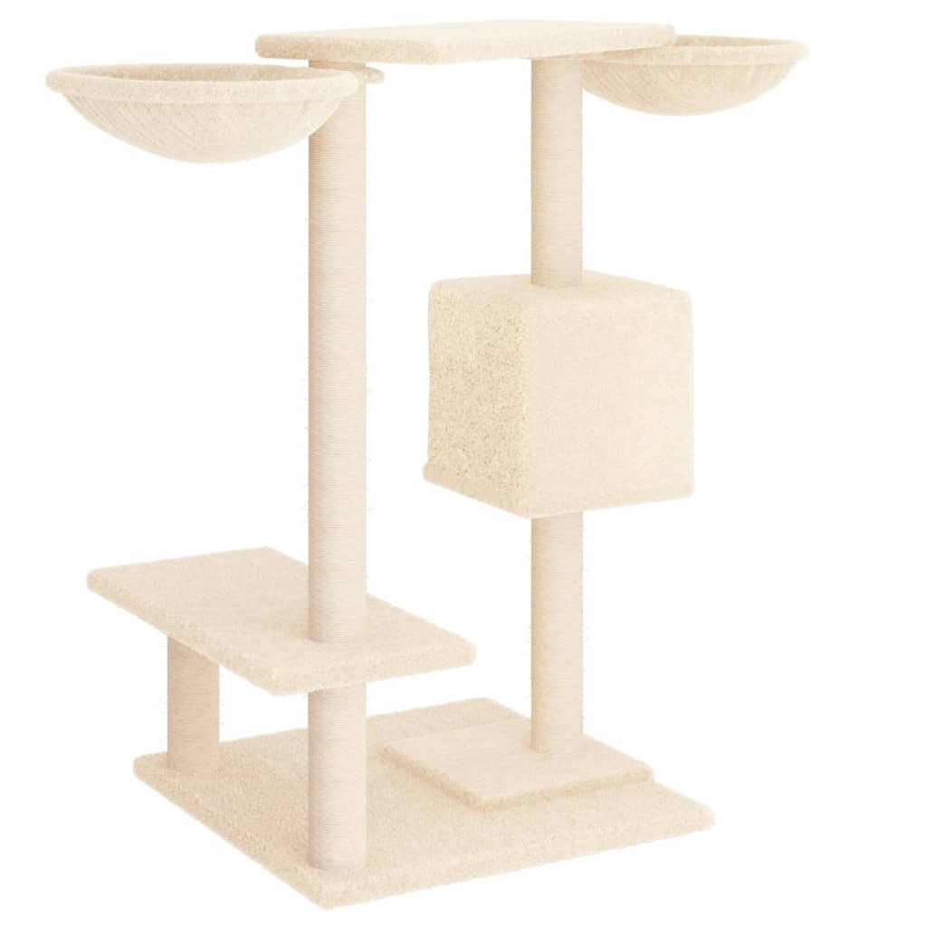 Albero Per Gatti Con Tiragraffi Crema 82 cm - Image 4