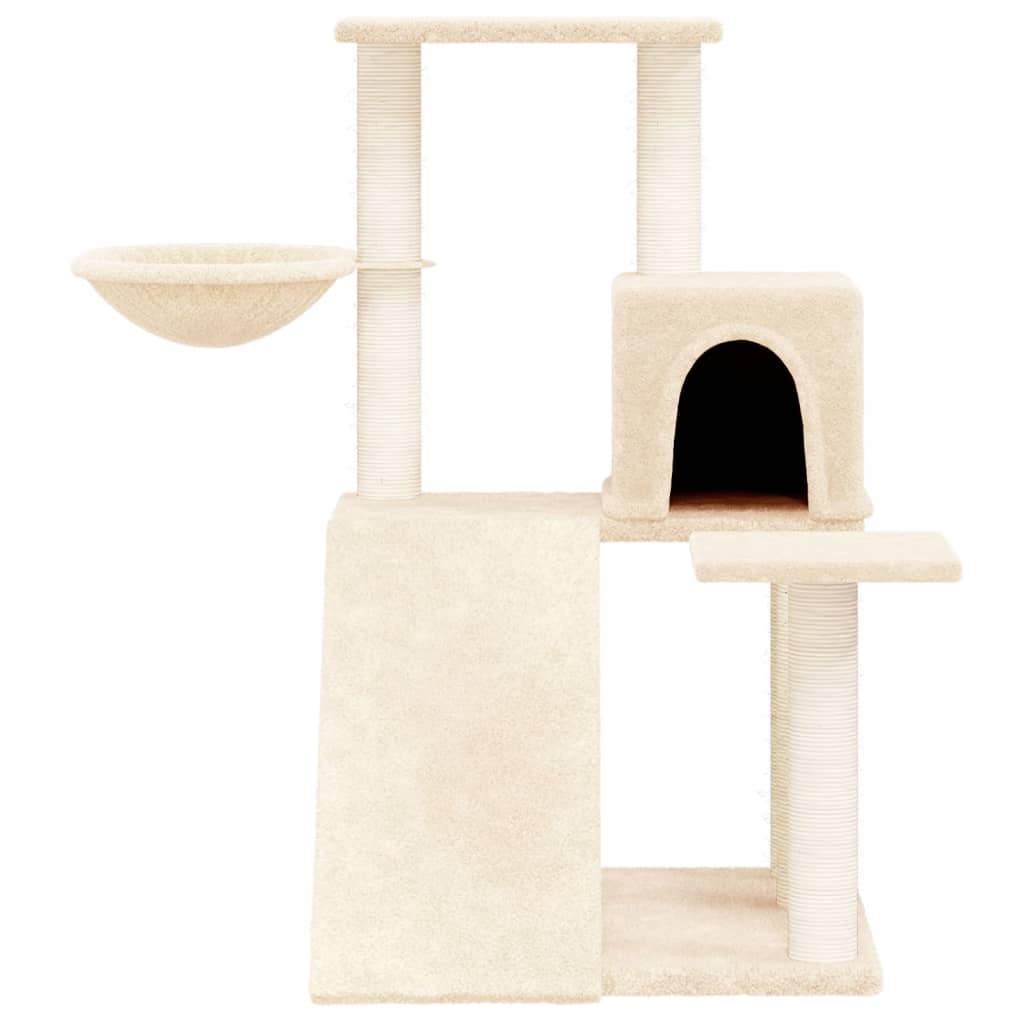 Albero Per Gatti Con Tiragraffi In Sisal Crema 82 cm