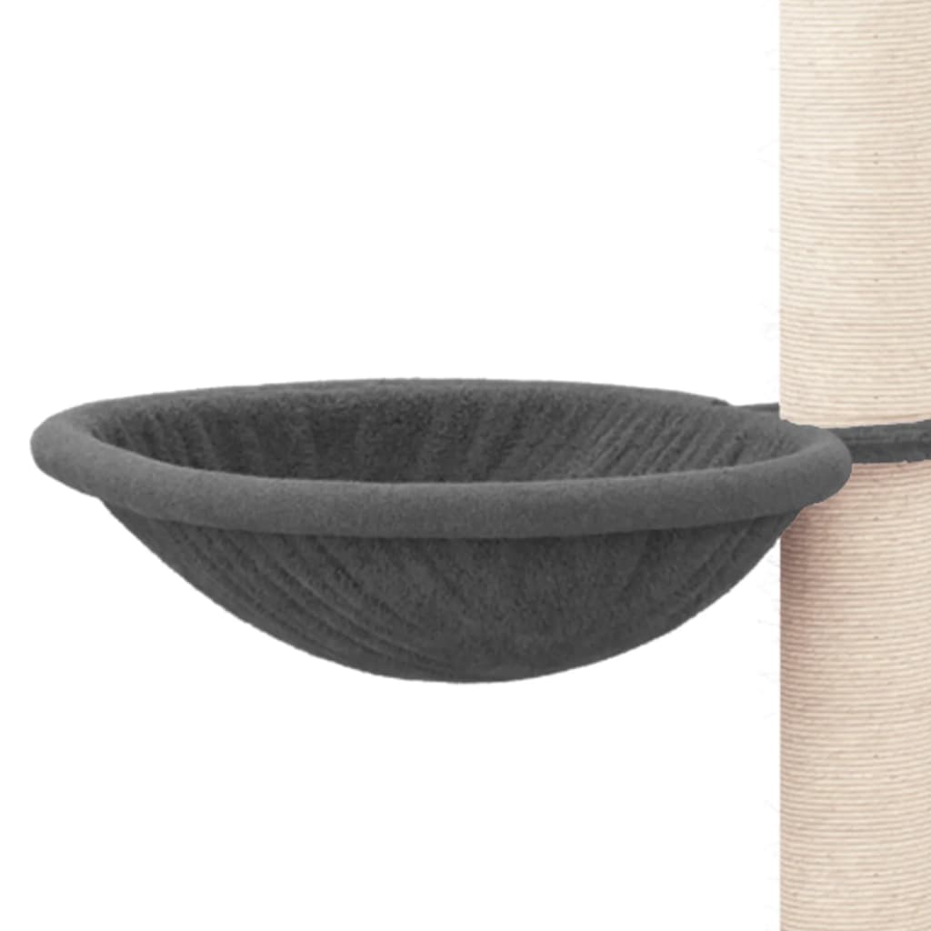 Albero Per Gatti Con Tiragraffi In Sisal Grigio Scuro 94,5 cm - Image 6