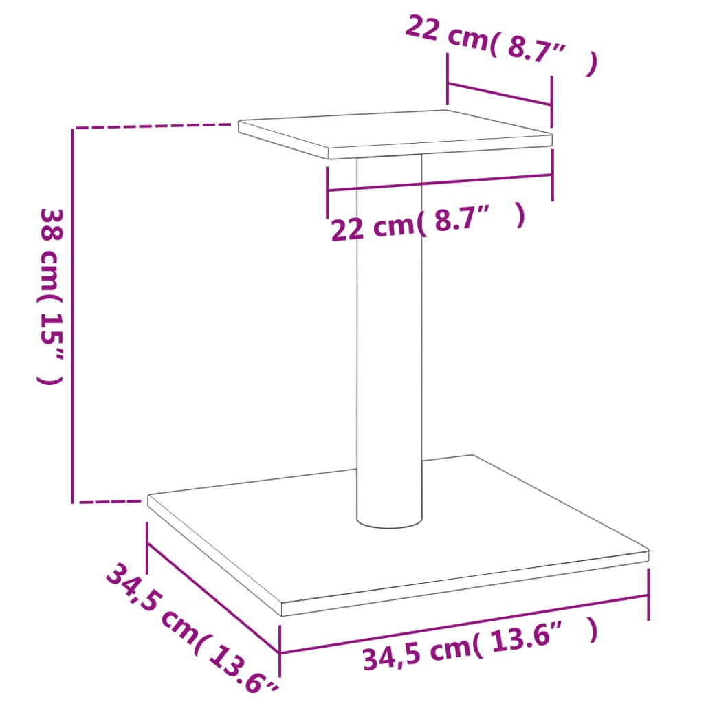 Palo Tiragraffi Per Gatti Con Piattaforma Crema 38 cm