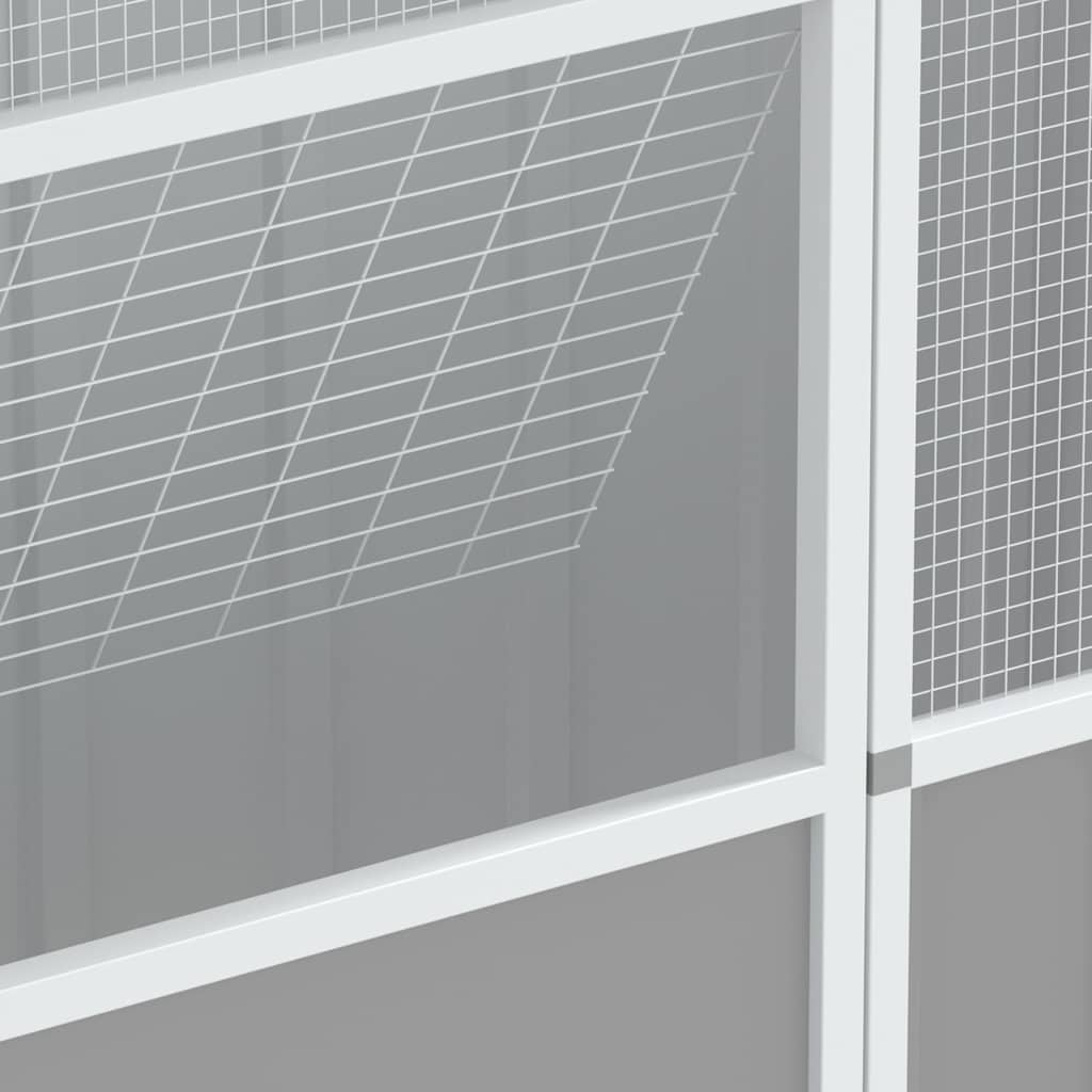 Gabbia Per Uccelli Grigia 115x78x200 Cm In Acciaio Zincato - Image 3