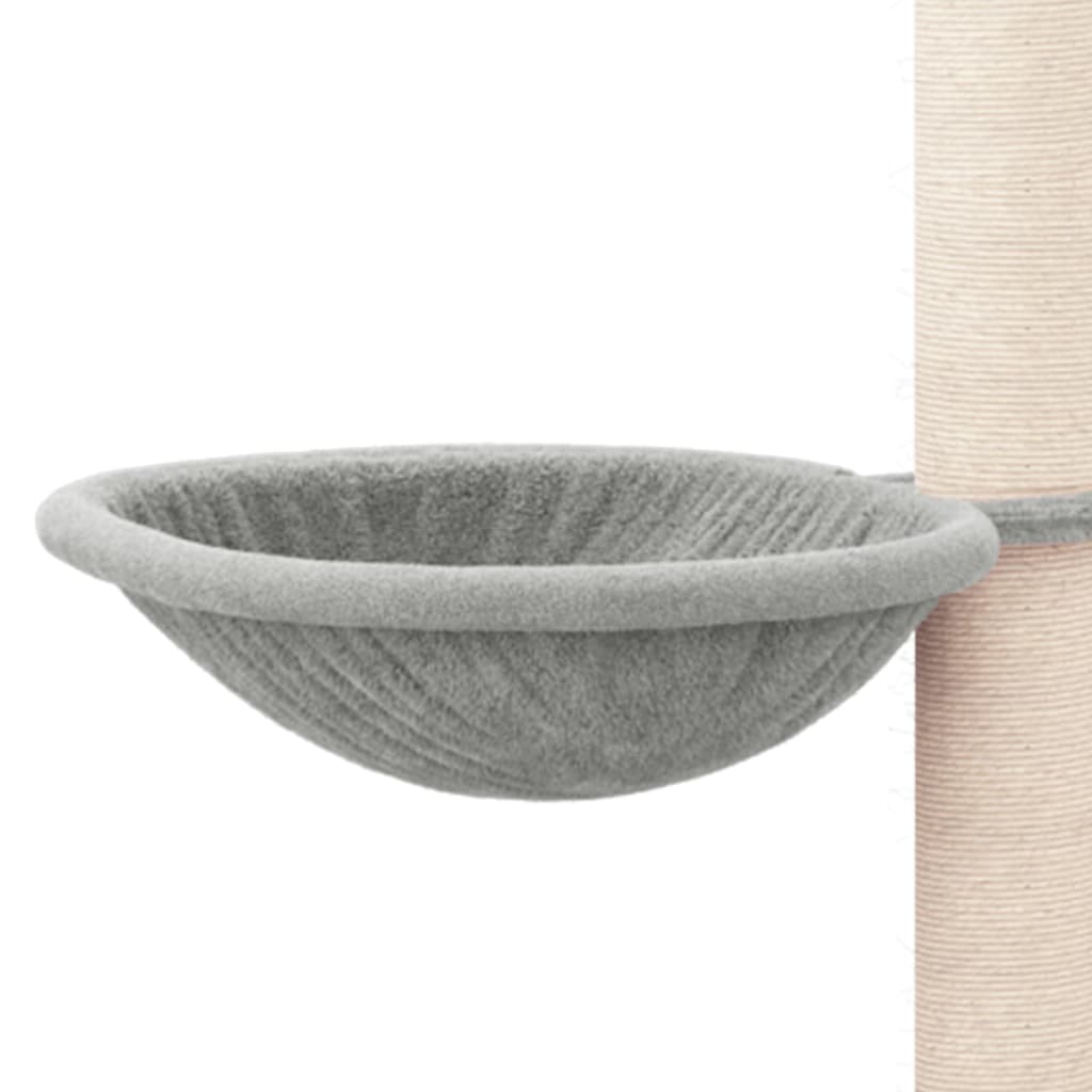 Albero Per Gatti Con Tiragraffi In Sisal Grigio Chiaro 94,5 cm - Image 6