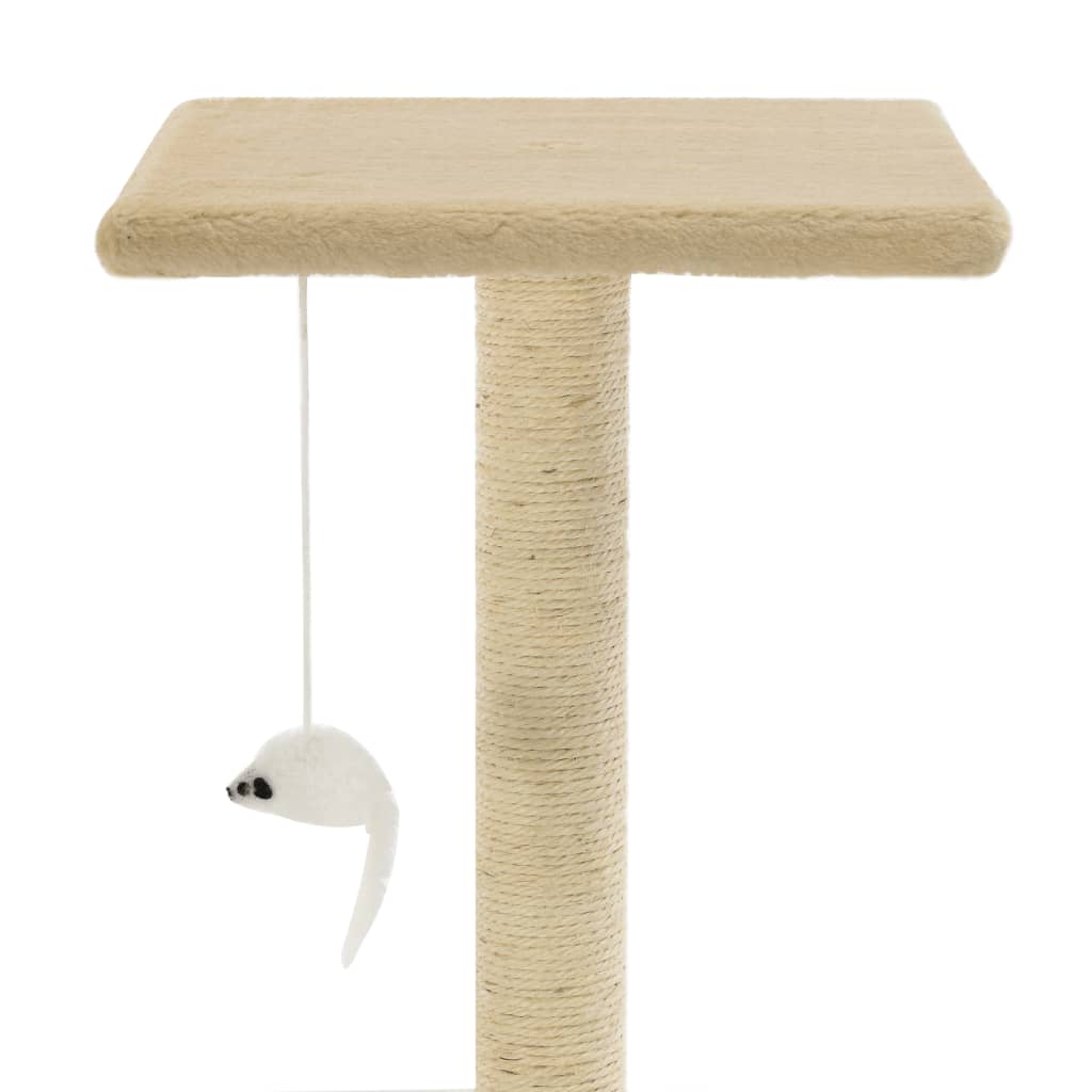 Albero Per Gatti Con Tiragraffi In Sisal 95 Cm Beige - Image 5