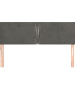 Testiera Ad Orecchio Grigio Scuro 147x16x78/88 Cm In Velluto