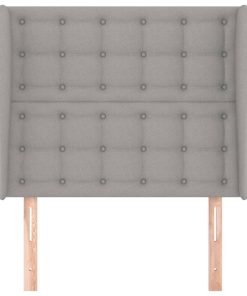Testiera Ad Orecchio Grigio Chiaro 103x23x118/128 Cm In Tessuto
