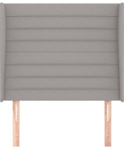 Testiera Ad Orecchio Grigio Chiaro 103x23x118/128 Cm In Tessuto