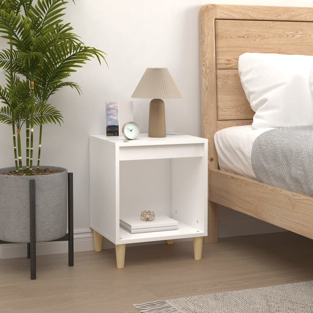 Comodini 2 Pz In Bianco 40x35x50 cm