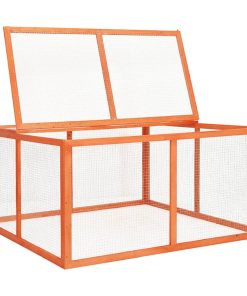 Conigliera 124x120x60 Cm In Legno Massello Di Abete