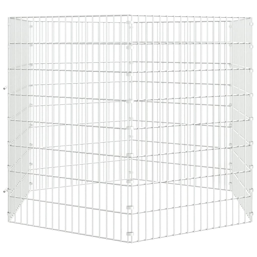 Recinto Per Animali Ruspante 6 Pannelli 54x80 Cm Ferro Zincato