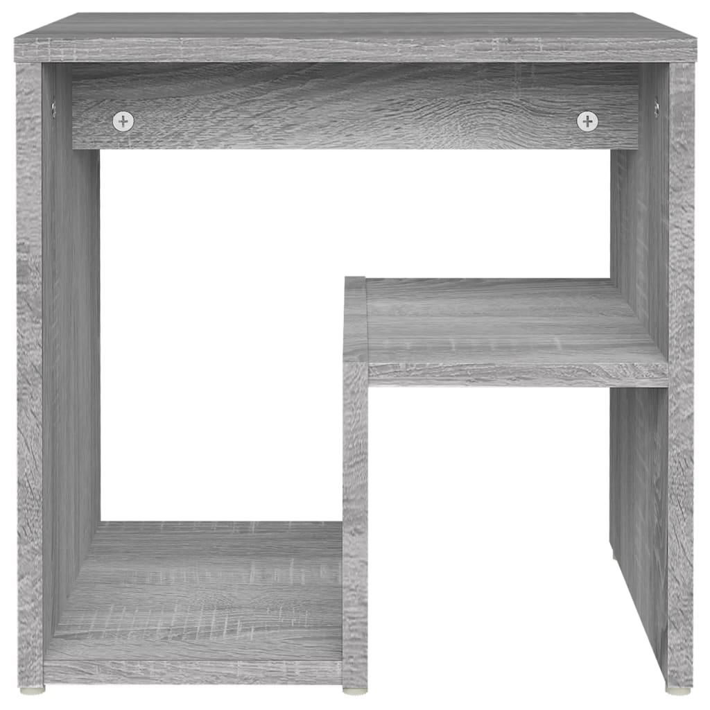 Comodini Grigio Sonoma 2 Pz 40x30x40 Cm In Legno Multistrato