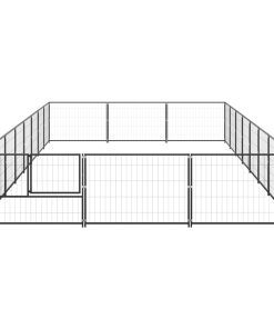 Gabbia Per Cani Nera 24 M² In Acciaio