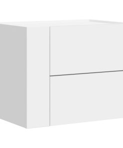 Comodini A Muro 2 Pz Bianchi 45x30x35 cm