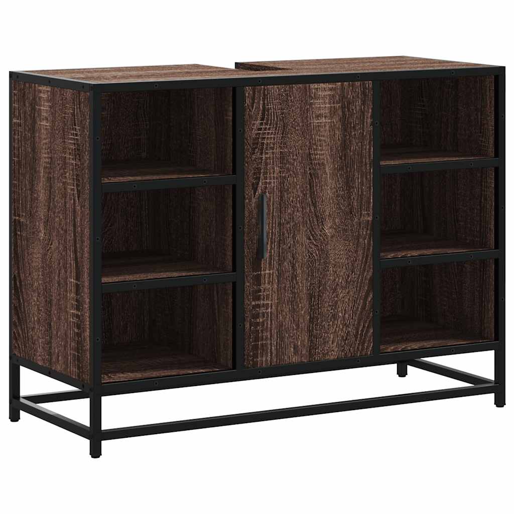 Mobile Lavabo Bagno Rovere Marrone 60x30x60cm Legno Multistrato - Image 4