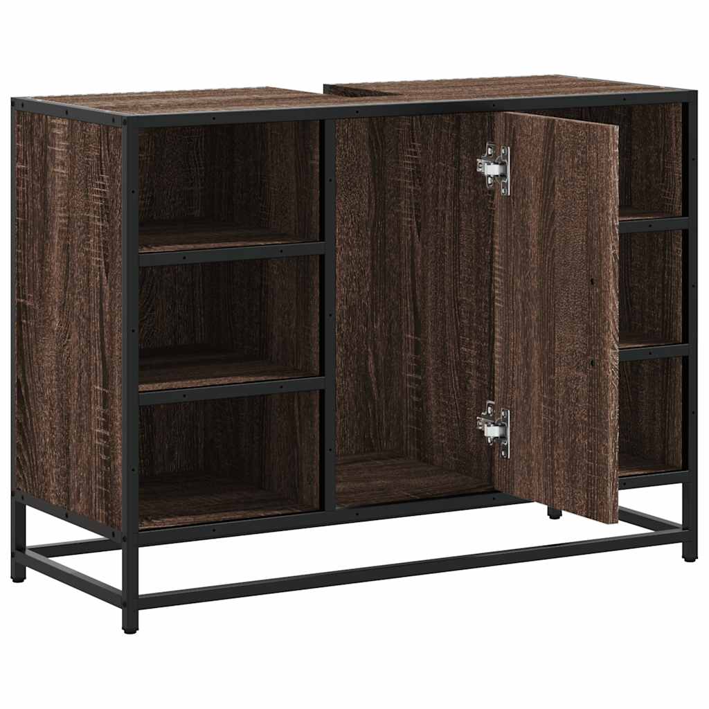 Mobile Lavabo Bagno Rovere Marrone 60x30x60cm Legno Multistrato - Image 5