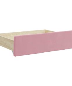 Cassetti Da Letto 2pz Rosa In Legno Multistrato E Velluto