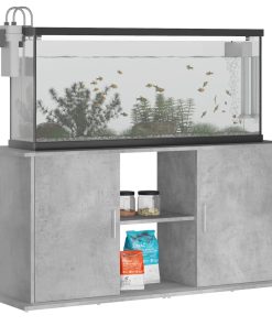 Supporto Acquario 121x41x58 Cm Legno Multistrato Grigio Cemento