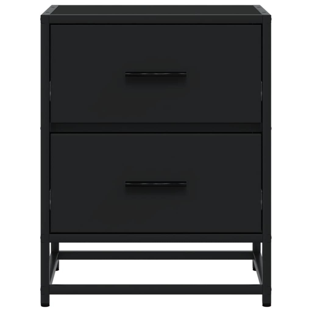 Comodini 2 Pz Neri 40x31x50 In Truciolato