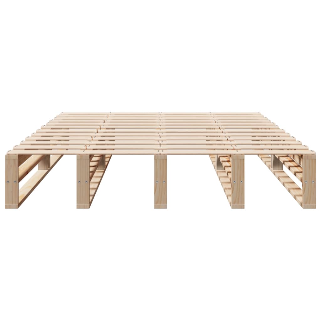 Letto Senza Materasso 140x200 Cm In Legno Massello Di Pino