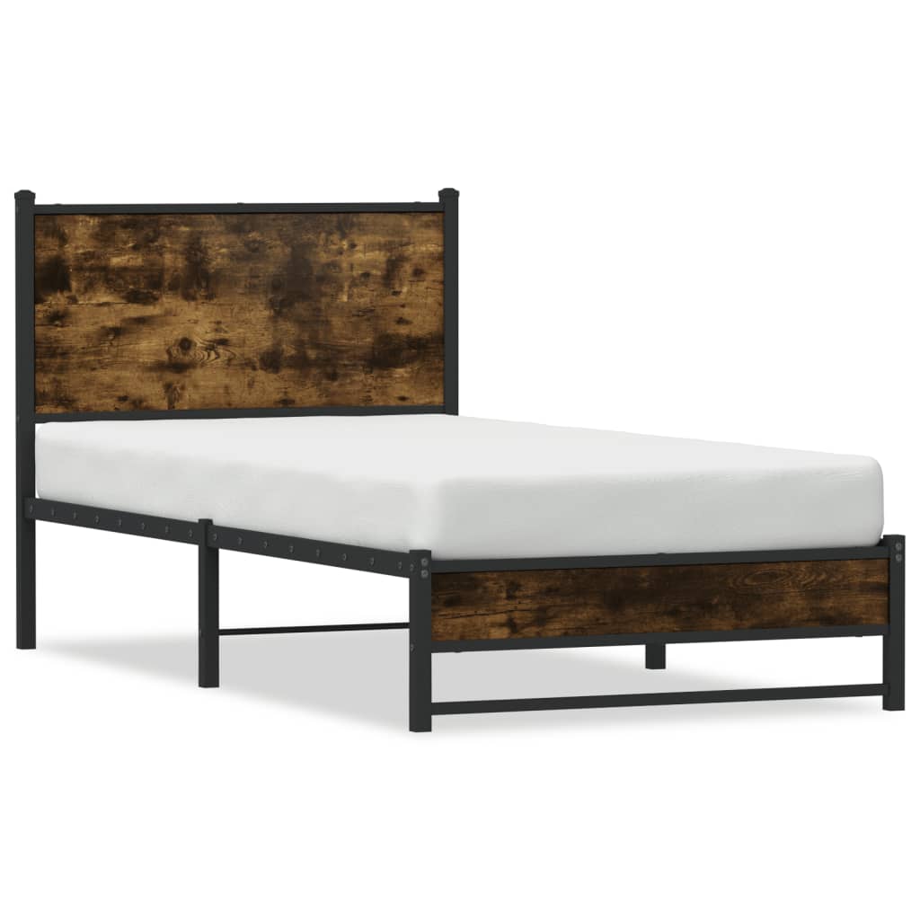 Giroletto Senza Materaso In Metallo Rovere Fumo 90x200 cm