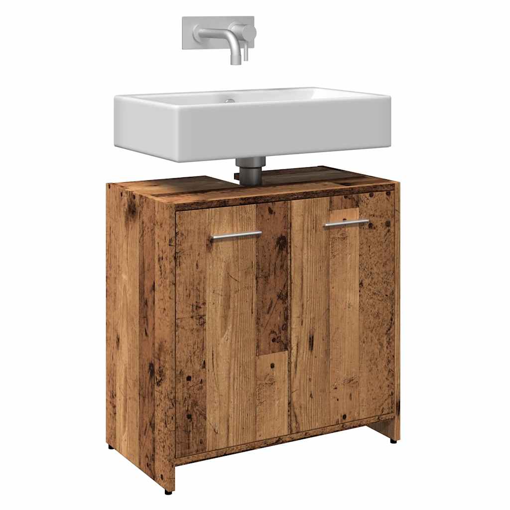 Mobile Lavabo Bagno Legno Antico 60x33x60 Cm Legno Multistrato